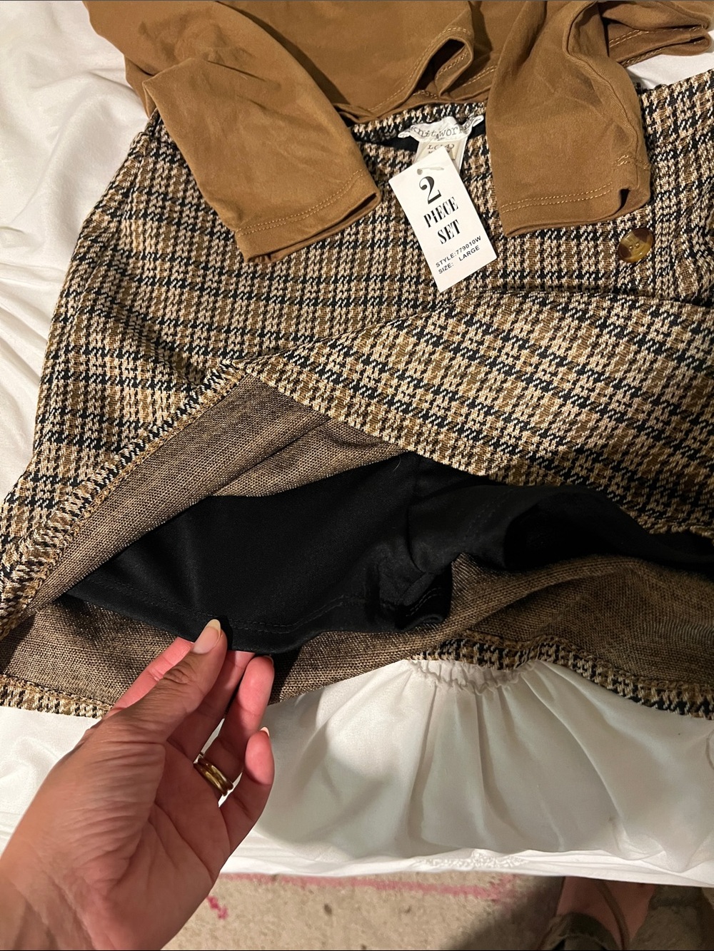 Knitworks Camel Brown Twist-Front Top - Picture 4 of 4